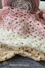 Sandstone and Rose Blanket (Crochet)