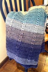 Double Crochet Puff Stitch Heart Blanket (Crochet)
