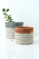Herringbone Baskets (Crochet)