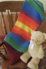 Fun Colorway Mandala Baby Blanket (Crochet)