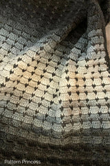 Midnight Moonlight Tiny Hearts Blanket (Crochet)