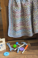 Homespun Arrow Stitch Baby Blanket (Crochet)