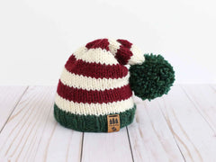 Classic Elf Stocking Cap Christmas Hat (Knit)
