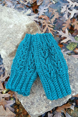 River Arrow Fingerless Mittens (Crochet)