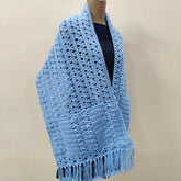 Cornflower Blue Shawl (Crochet)