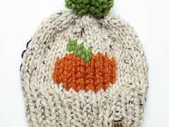 Pumpkin Pompom Hat (Knit)