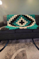 Wintergreen Mosaic: A Blanket Pattern with Stunning Geometric Flair (Circular Knitting Machine)