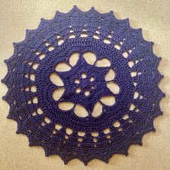 Royal Dark Star Doily (Crochet)