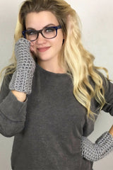 McKenna Fingerless Gloves (Crochet)