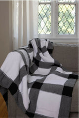 Gingham Reimagined: A Stylish Knit Throw (Circular Knitting Machine)
