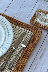 Crossed DC Placemat Set (Crochet)