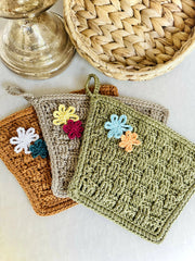 Wicker Basket Trivet or Potholder (Crochet)