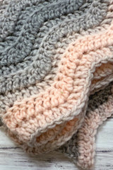 Ridged Chevron Blanket (Crochet)