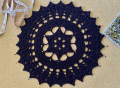 Royal Dark Star Doily (Crochet)