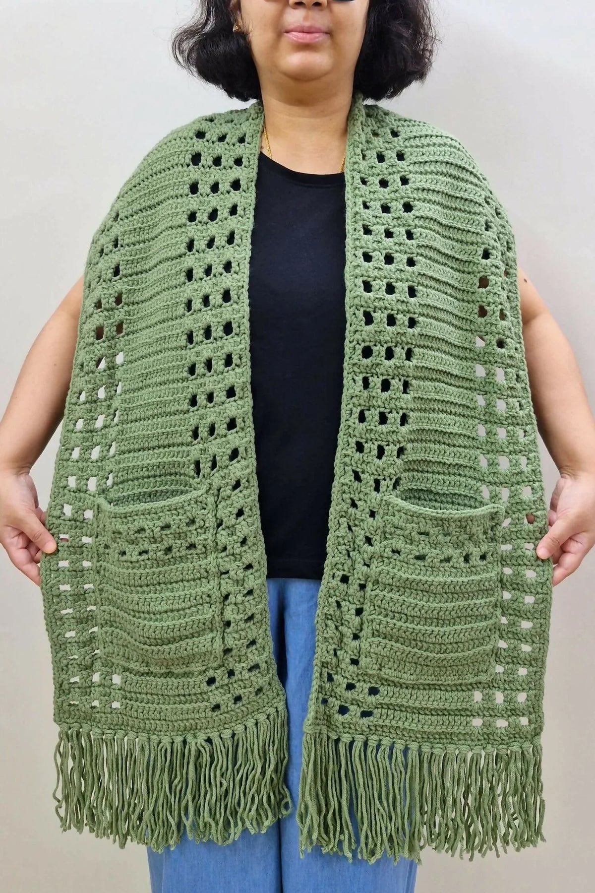 Whispering Pines Pocket Scarf (Crochet)