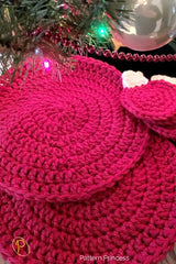 Chunky Christmas Ornament Coaster and Placemat (Crochet)