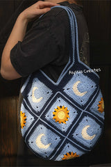 Sun and Moon Tote Bag (Crochet)