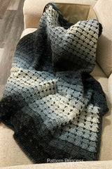 Midnight Moonlight Tiny Hearts Blanket (Crochet)