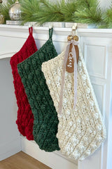 The Jumbo Puff Stitch Stocking (Crochet)