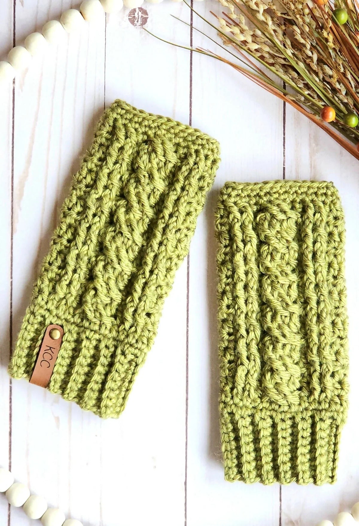 Karen Cable Mitts (Crochet)