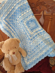 Shells and Cream Ice Cream Baby Blanket (Crochet)
